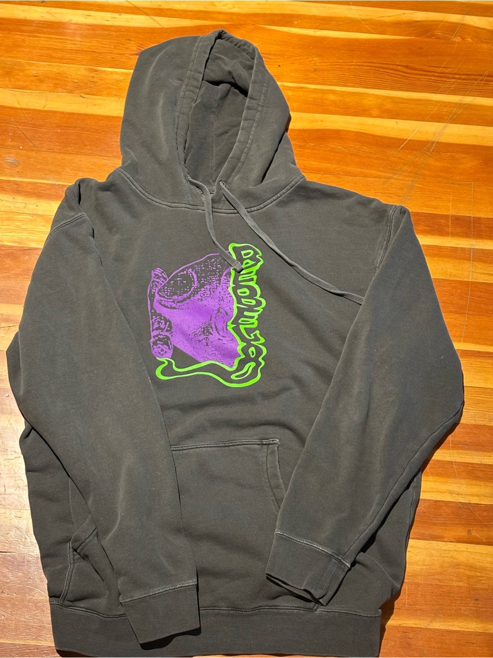 Rebel8 Rat Graphic Hoodie Neon Streetwear Skate Size XL